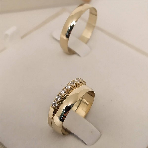 Aliança de Casamento Ouro 18k Veneza