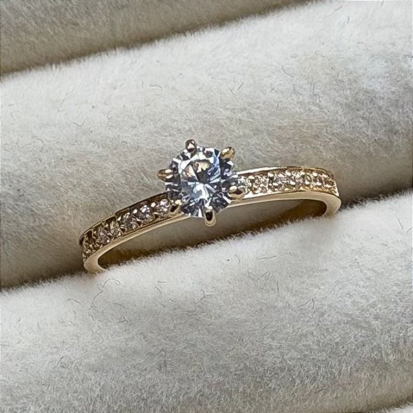 Anel de Noivado Ouro 18k Grécia