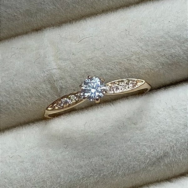 Anel de Noivado Ouro 18k Búzios