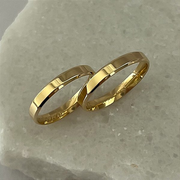 Aliança de Casamento Ouro 18k Sevilha