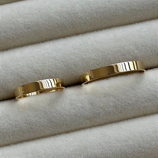 Aliança de Casamento Ouro 18k Áustria