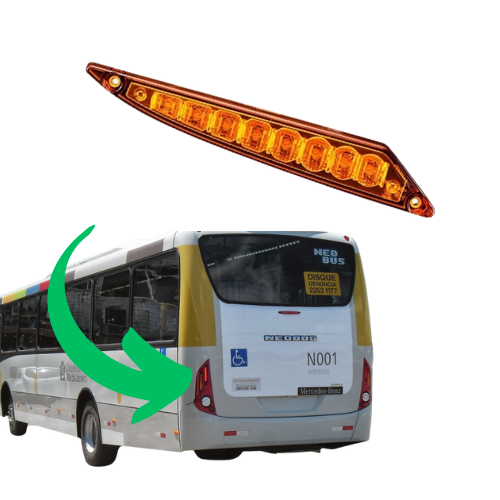 Lanterna Seta traseira Onibus Neobus Mega Plus Thunder Led 161633 161634