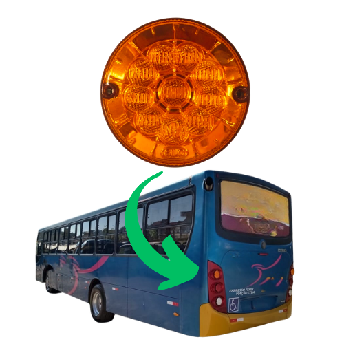 Lanterna Traseira Ônibus Seta Amarela Caio Apache Vip Led