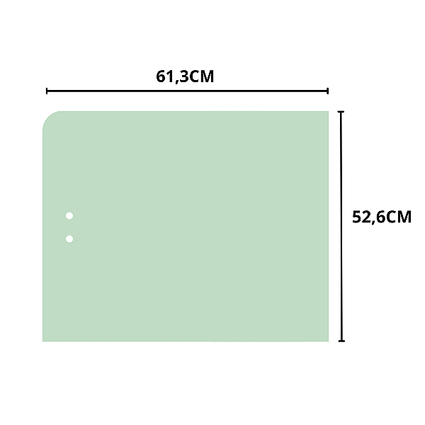 Vidro Janela lat onibus neobus Iveco city class 613X526mm