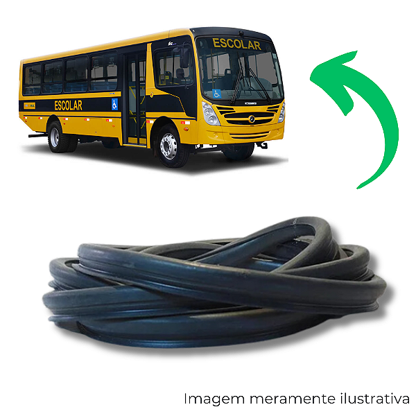 Borracha parabrisa caio foz super 2500 inteiriço onibus