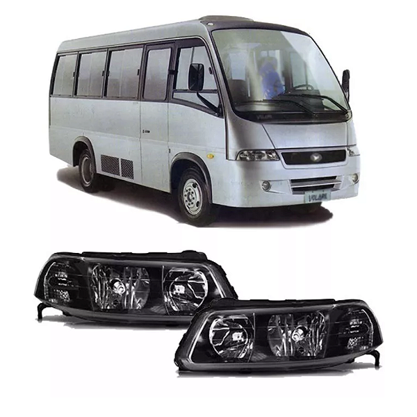 Par Farol Volare A6 A8 W8 2003 Micro Onibus Mascara Negra