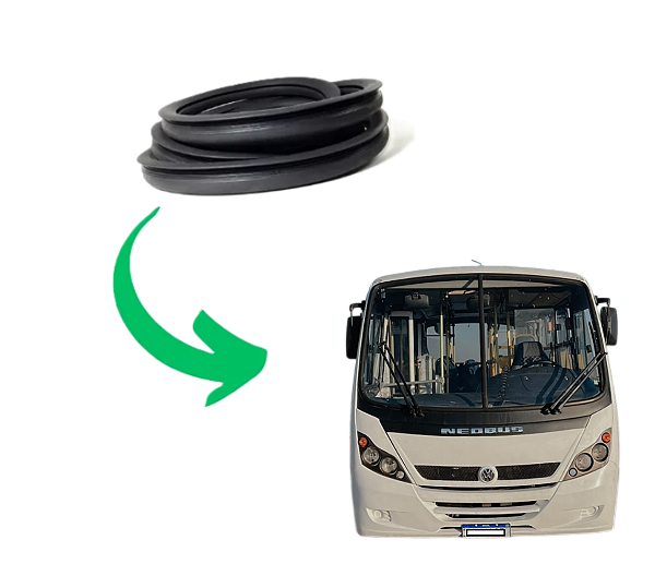 BORRACHA PARABRISA BIPARTIDO NEOBUS THUNDER 2005-2025
