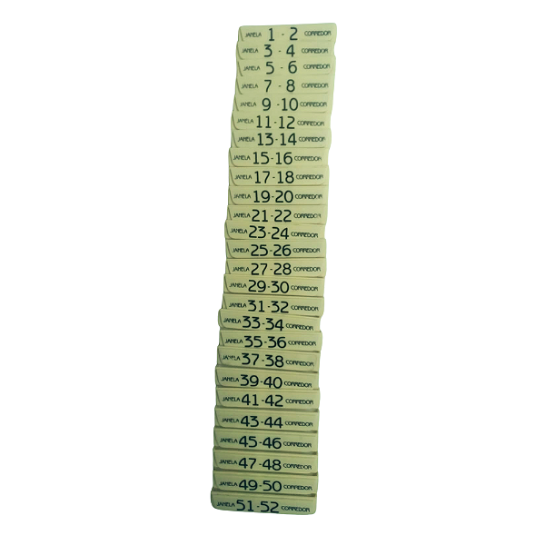Conjunto numeração poltrona marcopolo viaggio G4 GIV
