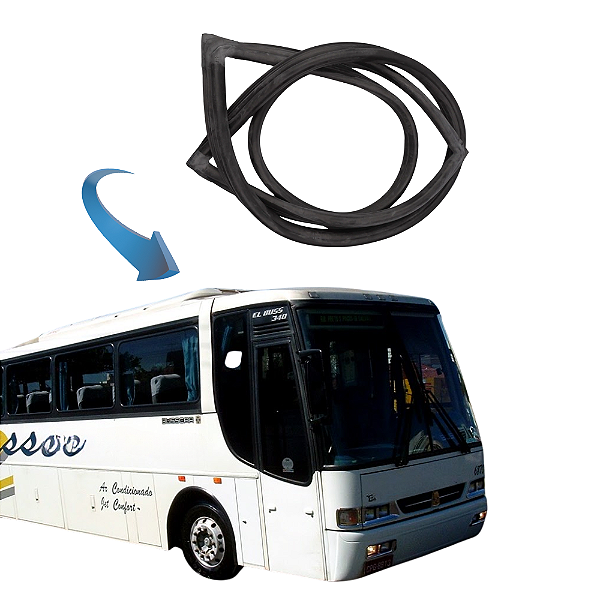 Borracha Vidro Fixo Apos Porta LD Busscar Elbuss 340 360