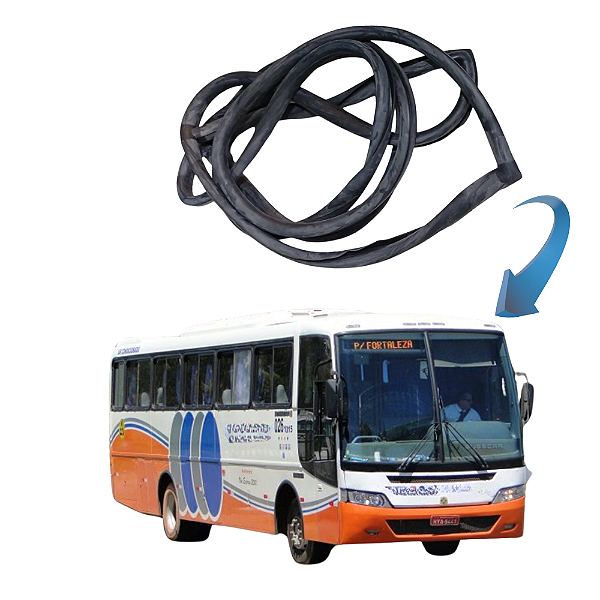Borracha parabrisa bipartido busscar terra 2004 em diante