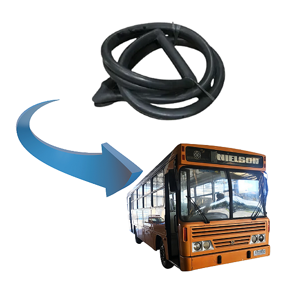 Borracha parabrisa NIELSON/BUSSCAR Urbanuss e Interbuss 1993-1998