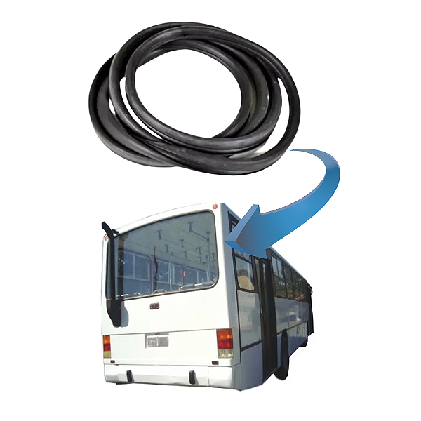 Borracha Vidro vigia traseiro busscar Nielson urbanuss e interbuss
