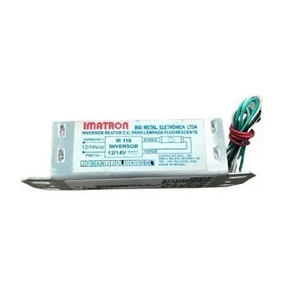 Inversor Reator Lampada Fluorescente lanterna salão ônibus 12V 15/40W