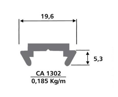 Perfil aluminio facao pingadeira comil condutierre / Gallegiante 003060