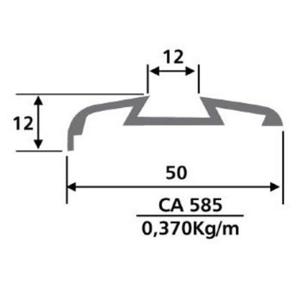 Perfil Aluminio ônibus CA585