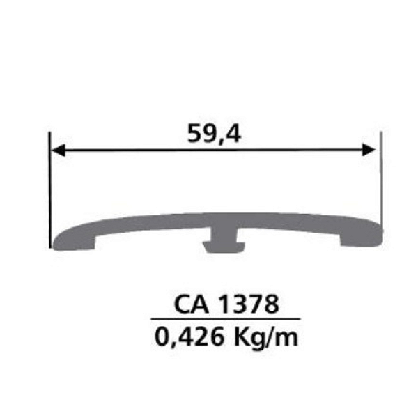 Perfil Aluminio Capa facão lateral externo ônibus CA1378
