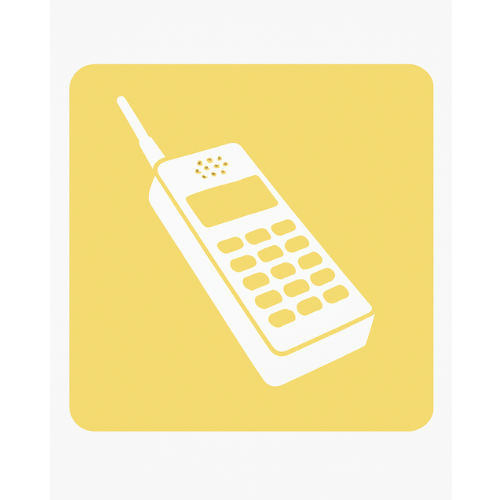 Adesivo Externo Telefone Ônibus Urbano Rodoviario Escolar Amarelo