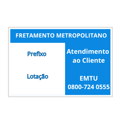 Adesivo Prefixo Lotação ônibus urbano Circular