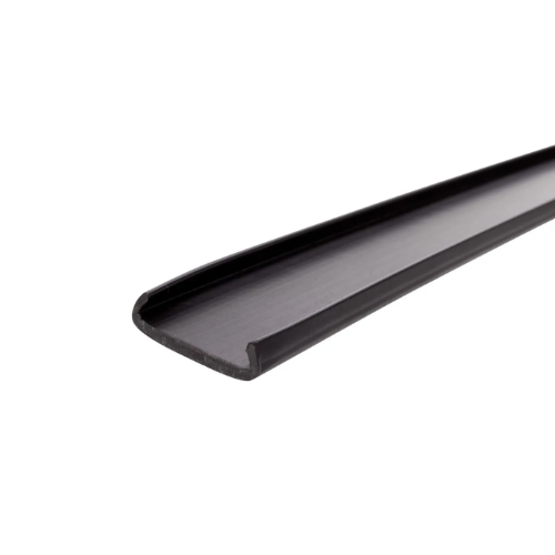 Perfil Pvc 98080728 Acabamento Onibus Preto 6m Fino