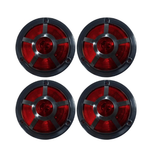 Kit 4 Lanterna Estribo Caminhão 1113 1313 1513 Vermelho