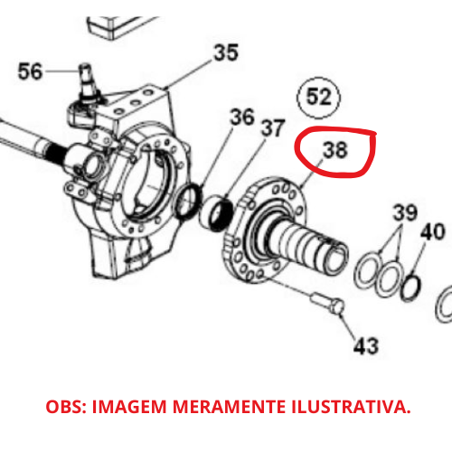 Ponta de Eixo direita Volare V8L 4x4