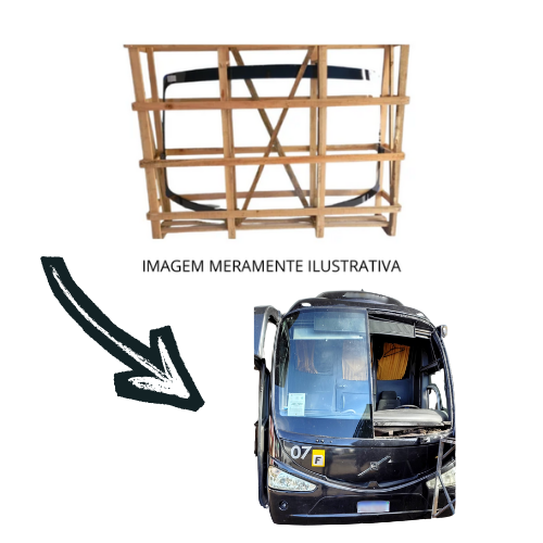 Parabrisa bi-partido ônibus Irizar I6 3.7 PB Verde 186,5X124,5CM