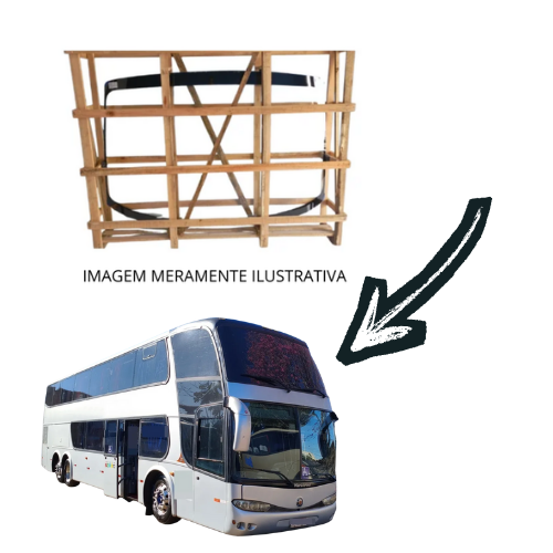 Parabrisa Superior Onibus marcopolo paradiso 1800 G6 Fume 103,0X258,5CM