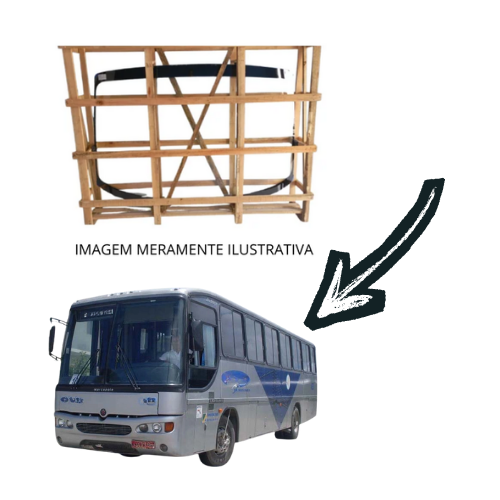 Parabrisa bipartido marcopolo andare antigo 146,5X138,5CM