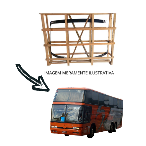 Parabrisa superior ônibus Marcopolo Paradiso G5 1450LD 83,5X257,5CM