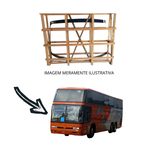 Parabrisa bipartido marcopolo G5 GV 1150 / 1450 Incolor