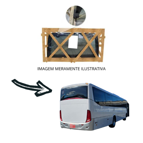 Vidro Vigia Traseiro ônibus marcopolo Audace 800 2012 Fume 212X80CM