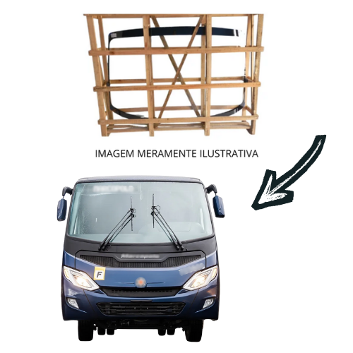 Parabrisa inteiriço marcopolo New Senior 2019 Incolor 123X207CM