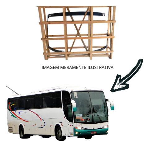 Parabrisa bipartido ônibus marcopolo G6 GVl paradiso HD 202X136,5CM