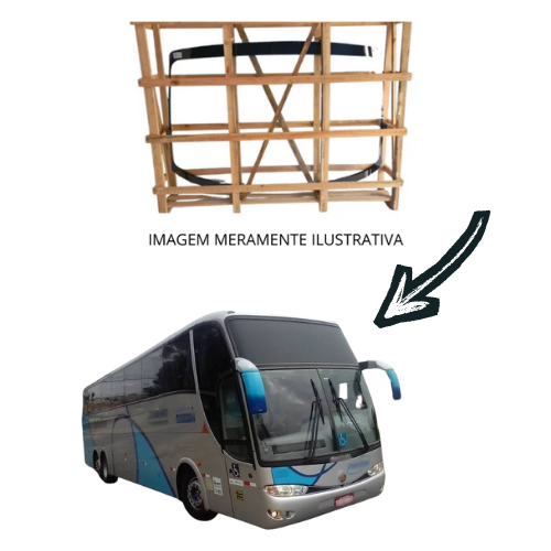 Parabrisa superior Marcopolo g6 GVl 1350 Incolor 254,5X87CM