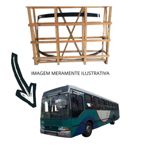 Parabrisa Bi-partido ônibus marcopolo Torino GV G5 Incolor 128X131CM