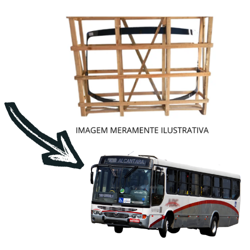 Parabrisa Bipartido Onibus marcopolo Viale Incolor 147X136CM