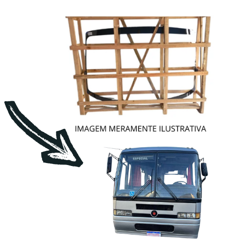 Parabrisa bipartido Marcopolo Viaggio GV G5 850 BAIXO 1991 Incolor 137X139CM