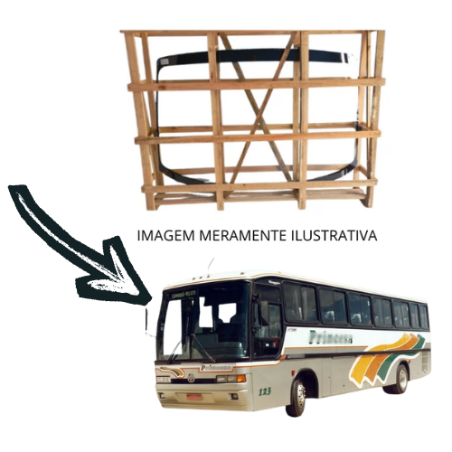 Parabrisa bipartido marcopolo G5 1000 / 1150 - ALTO 1997 INCOLOR 159X136CM