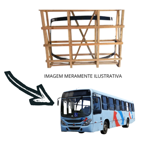 Parabrisa bipartido marcopolo Torino G5 GV / Vialle 2007 Incolor 125,5X118CM