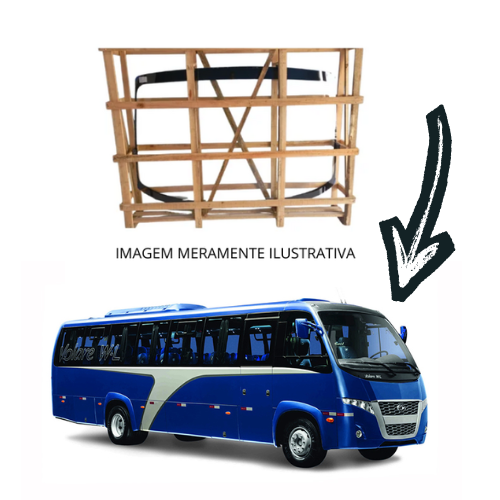 Parabrisa inteiriço Volare W9 Fly itinerario central Incolor 130X216CM