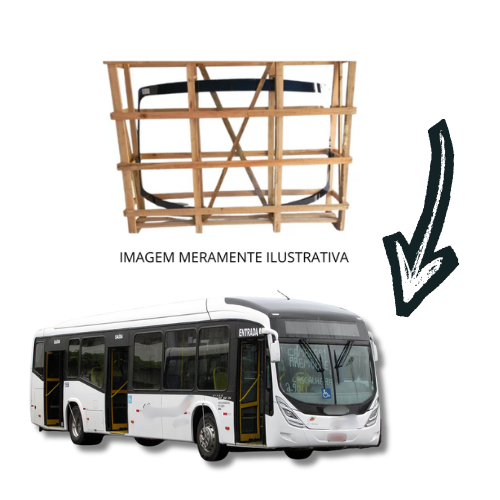 Parabrisa bipartido Marcopolo Viale BRS BRT 2012 Verde 121X114,5CM