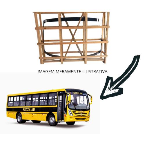 Parabrisa inteiriço Caio Foz Super 2500 caminho da escola 145X236CM