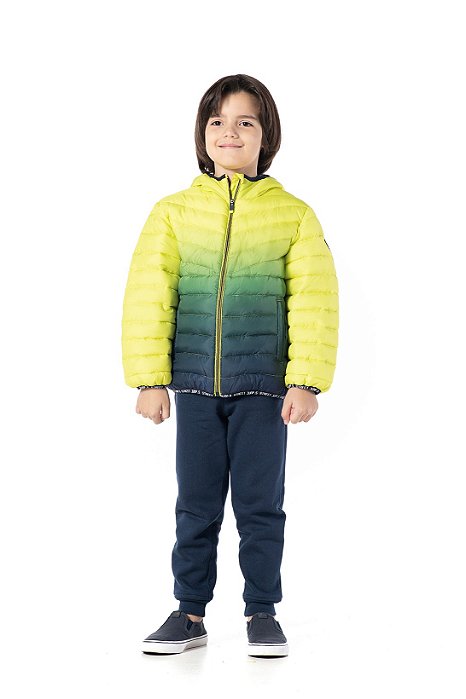 Jaqueta infantil menino skate nylon verde