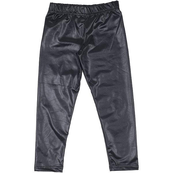 Calça legging infantil menina shine flanelada preta