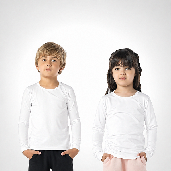 BLUSA INFANTIL TÉRMICA UNISSEX BRANCA