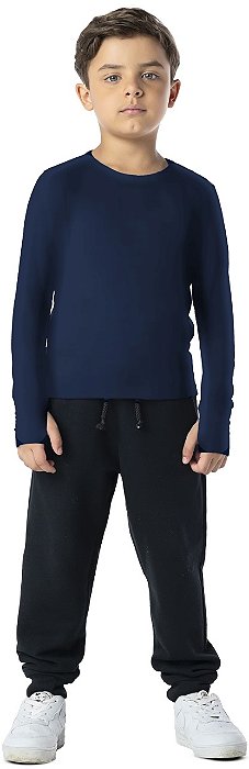 BLUSA INFANTIL TÉRMICA UNISSEX MARINHO