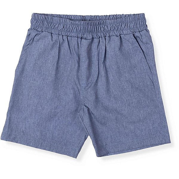 BERMUDA INFANTIL MENINO COM ELASTANO AZUL INDIGO