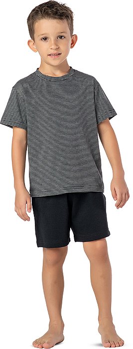 PIJAMA INFANTIL MENINO ALGODÃO LISTRADO