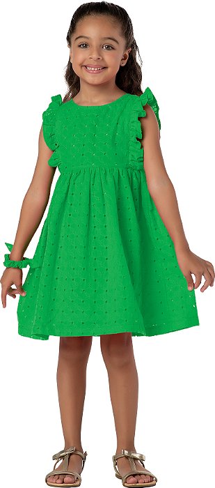 VESTIDO INFANTIL FERNANDA LAISE VERDE