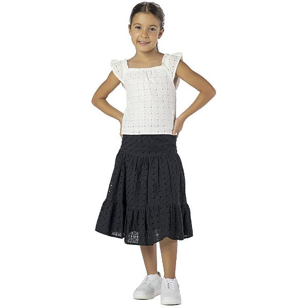 BLUSA INFANTIL MENINA LAISE BRANCA